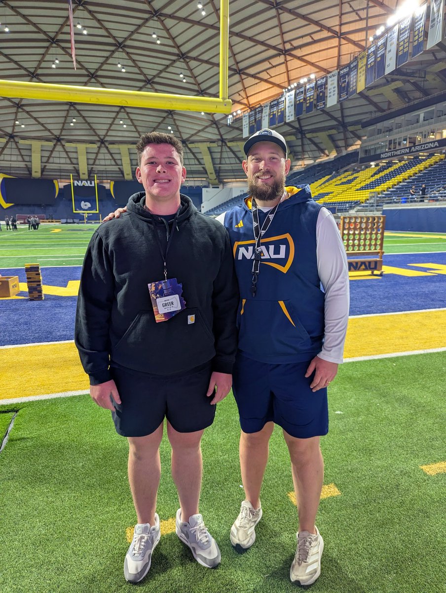 Bryce Greer 6'3'' 285 OL (@bryce_greer50) on Twitter photo Thanks <a href="/NAU_Football/">NAU Football</a> for the great visit! Had a great time with my family! <a href="/Coachbwright4/">Brian Wright</a> <a href="/CoachB_Larson/">Bryan Larson</a> <a href="/Coach_JGolden1/">Jacob Golden</a> <a href="/TimRoschmann/">Tim Roschmann</a> <a href="/JoeBushman5/">Joe Bushman</a> <a href="/OLCoachFelina/">Renato Felina, OLine Coach</a> <a href="/CodyTCameron/">Cody Cameron</a> <a href="/JUSTCHILLY/">Just Chilly</a> <a href="/azc_obert/">Richard Obert</a> <a href="/gridironarizona/">Gridiron Arizona</a> <a href="/azbgreer/">Brad Greer</a> Thanks <a href="/NAU_Football/">NAU Football</a> for the great visit! Had a great time with my family! <a href="/Coachbwright4/">Brian Wright</a> <a href="/CoachB_Larson/">Bryan Larson</a> <a href="/Coach_JGolden1/">Jacob Golden</a> <a href="/TimRoschmann/">Tim Roschmann</a> <a href="/JoeBushman5/">Joe Bushman</a> <a href="/OLCoachFelina/">Renato Felina, OLine Coach</a> <a href="/CodyTCameron/">Cody Cameron</a> <a href="/JUSTCHILLY/">Just Chilly</a> <a href="/azc_obert/">Richard Obert</a> <a href="/gridironarizona/">Gridiron Arizona</a> <a href="/azbgreer/">Brad Greer</a>