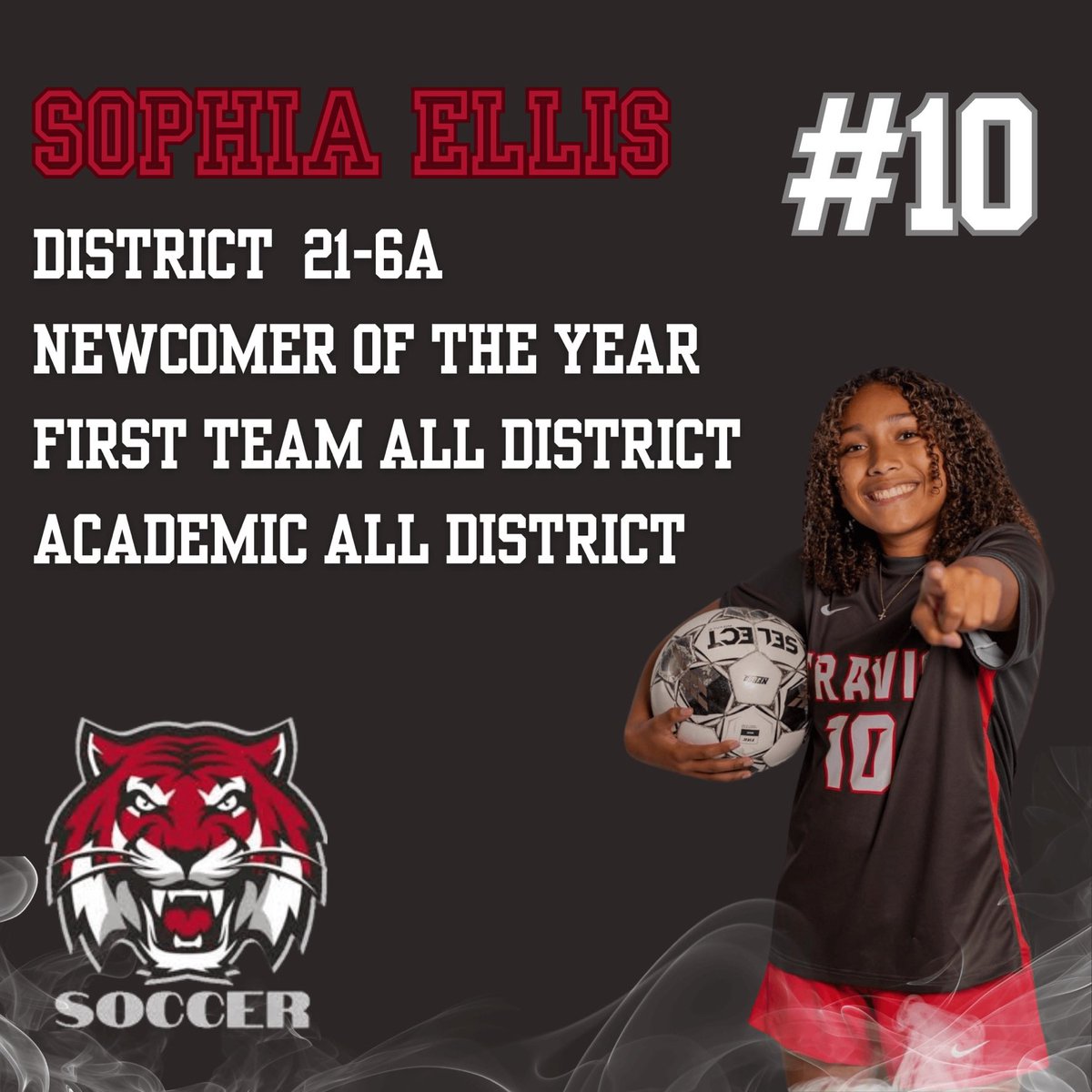 Sophia was demonstrating what is to come. Congrats on being named co-newcomer of the year! The future is bright!