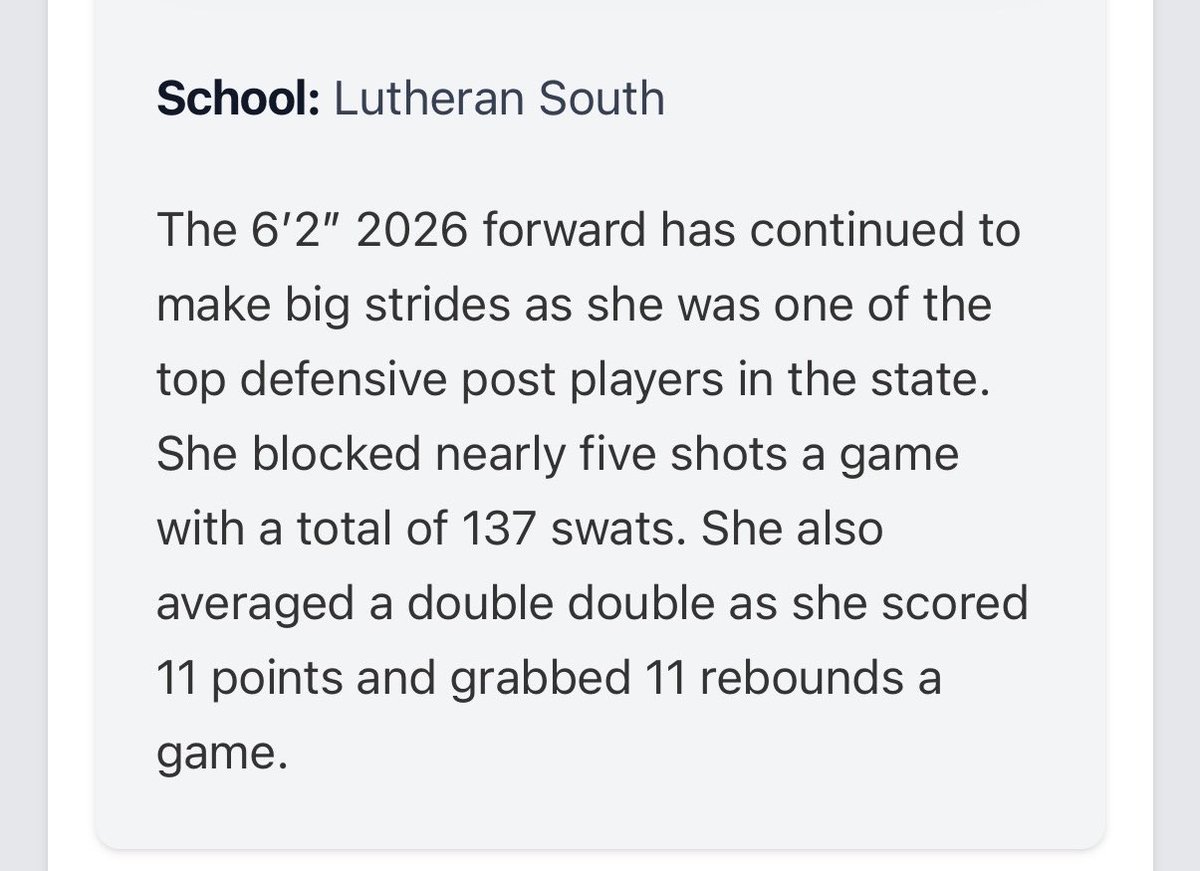 Had a great season with my school!Thank you <a href="/PGHMissouri/">Prep Girls Hoops Missouri</a> for the write up! <a href="/LHSS_GBBall/">LuSo Girls BBall</a> <a href="/Coach_Adams92/">Anthony Adams</a> <a href="/PheeElite/">Napheesa Collier Elite</a>