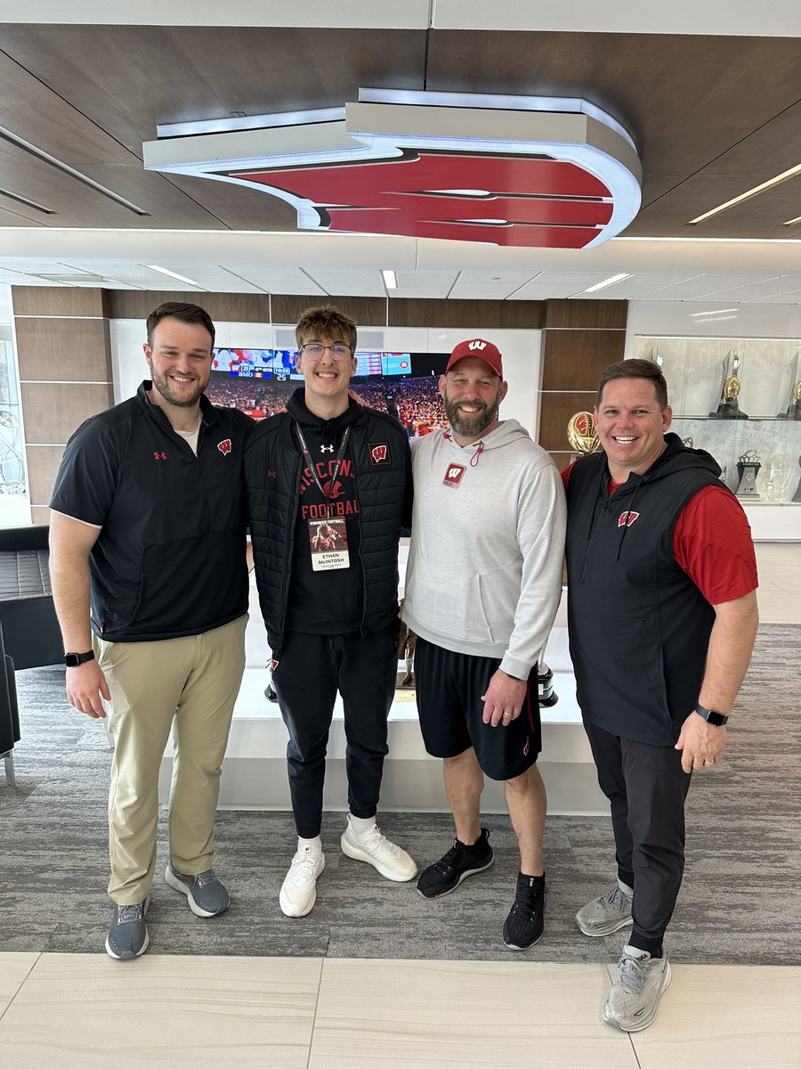 Ethan McIntosh (@ethan_mcint77) on Twitter photo Had a great time at the badger practice today, thanks for having me <a href="/PatLambert13/">Pat Lambert</a> <a href="/CoachBlaz/">AJ Blazek</a> <a href="/CaseyRabach_61/">Casey Rabach</a> <a href="/CoachHeeman/">Zack Heeman</a> can’t wait to come again!
<a href="/CatsCoachRiley/">Andrew Riley 🏈</a> <a href="/CoachPeterson21/">CoachPeterson2138</a> Had a great time at the badger practice today, thanks for having me <a href="/PatLambert13/">Pat Lambert</a> <a href="/CoachBlaz/">AJ Blazek</a> <a href="/CaseyRabach_61/">Casey Rabach</a> <a href="/CoachHeeman/">Zack Heeman</a> can’t wait to come again!
<a href="/CatsCoachRiley/">Andrew Riley 🏈</a> <a href="/CoachPeterson21/">CoachPeterson2138</a>
