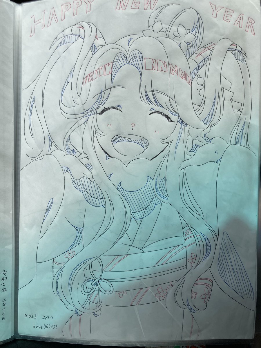 ちゃんと新年には描いてたんだよ? #ブルアカ 