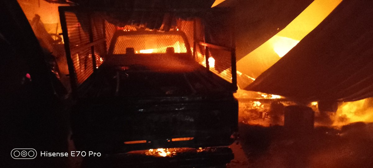 Farmer lost his barn Tonight , 4 X trackers , 1 x pickup , and a lot of workshop equipment