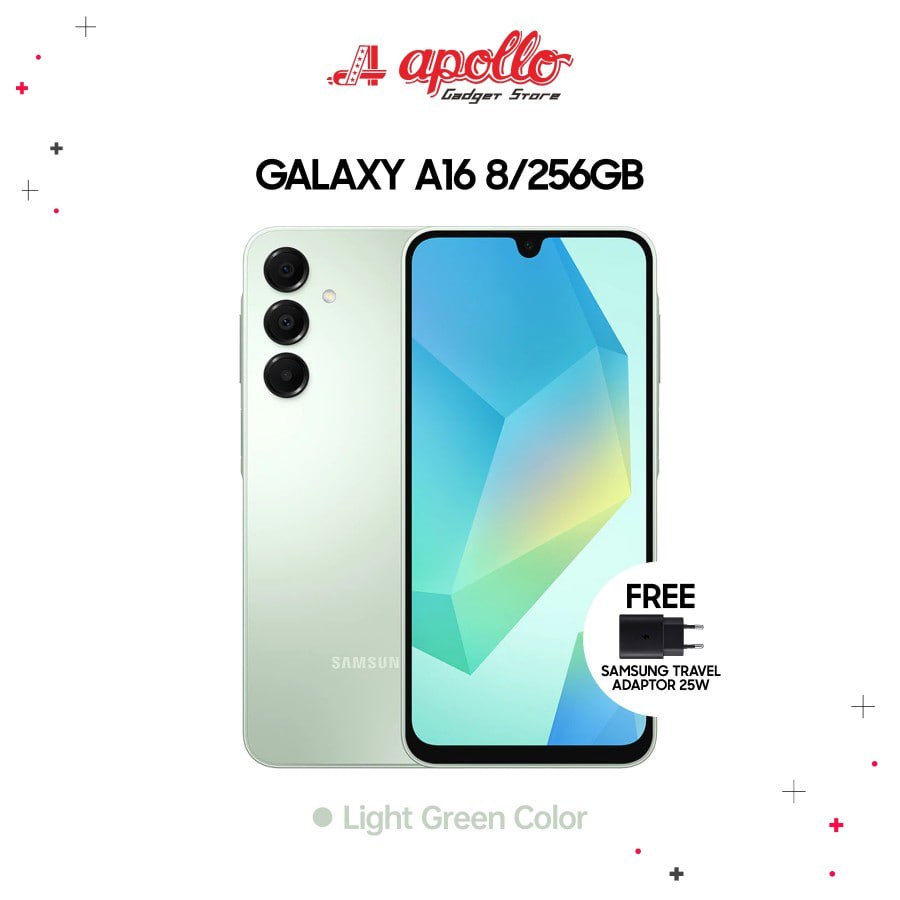 alterdiaz's tweet image. Samsung Galaxy A16 LTE 8/256GB
tokopedia.link/IUDqvDGSgSb
Performance
- Processor: Helio G99
- RAM: 8GB
- Storage: 256GB
- Network: LTE
Display
- Size: 6,7 inch
- Technology: Super AMOLED + 90Hz Refresh Rate
- Resolution: FHD+ 
- Dimension: 160.1 x 76.8 x 7.9 mm
- Weight: 200g