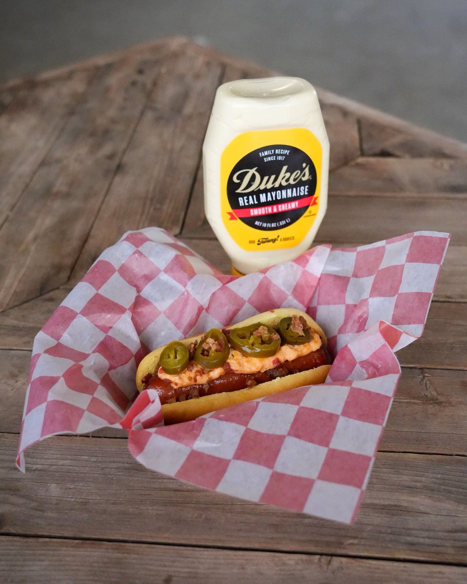 Richmond Flying Squirrels (@gosquirrels) on Twitter photo New at The Diamond: The <a href="/DukesMayonnaise/">Duke's Mayo</a> Pimento Dog! 🌭
Topped with bacon bits, jalapeños and pimento cheese made with real Duke's mayonnaise, it's available at every Flying Squirrels game in the month of April.
Pick one up this afternoon at The Dog House! New at The Diamond: The <a href="/DukesMayonnaise/">Duke's Mayo</a> Pimento Dog! 🌭
Topped with bacon bits, jalapeños and pimento cheese made with real Duke's mayonnaise, it's available at every Flying Squirrels game in the month of April.
Pick one up this afternoon at The Dog House!