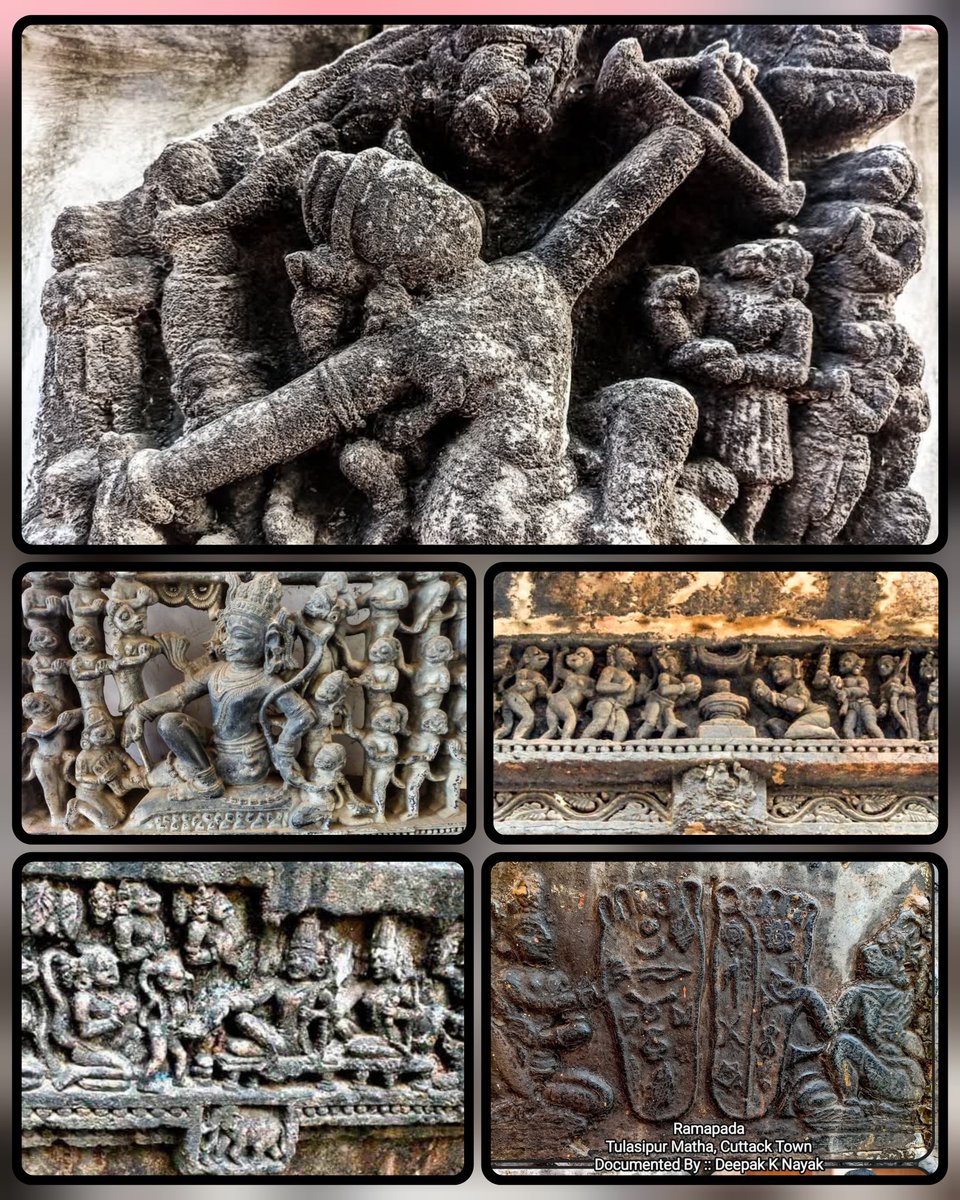 #Subha_SriRamaNavami 🙏

The name of Sri Rama is a symbol of divine harmony, the essence of pure souls, and the ultimate purifier. On the auspicious occasion of Ramajanma sharing a collage of Ramayana depictions found in the temple walls of Odisha. May God Sri Rama bless us all🙏