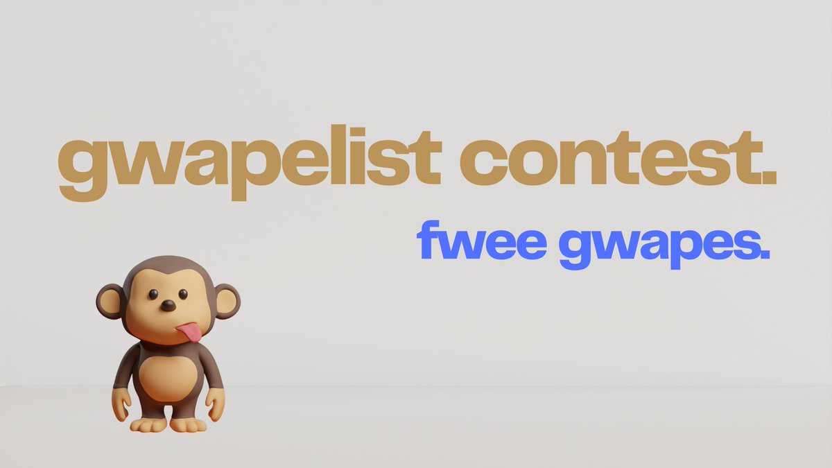Want to EARN a Gwapelist? 🍌

Gwapes are a FWEE mint.

1. Post about Gwapes. Threads are best.
2. Tag <a href="/8R4NDO/">BRANDO 🦍</a> &amp; @Grapes 
3. Use the hashtag #FweeGwapes 

Choosing 5x WINNERS in 48 hours!