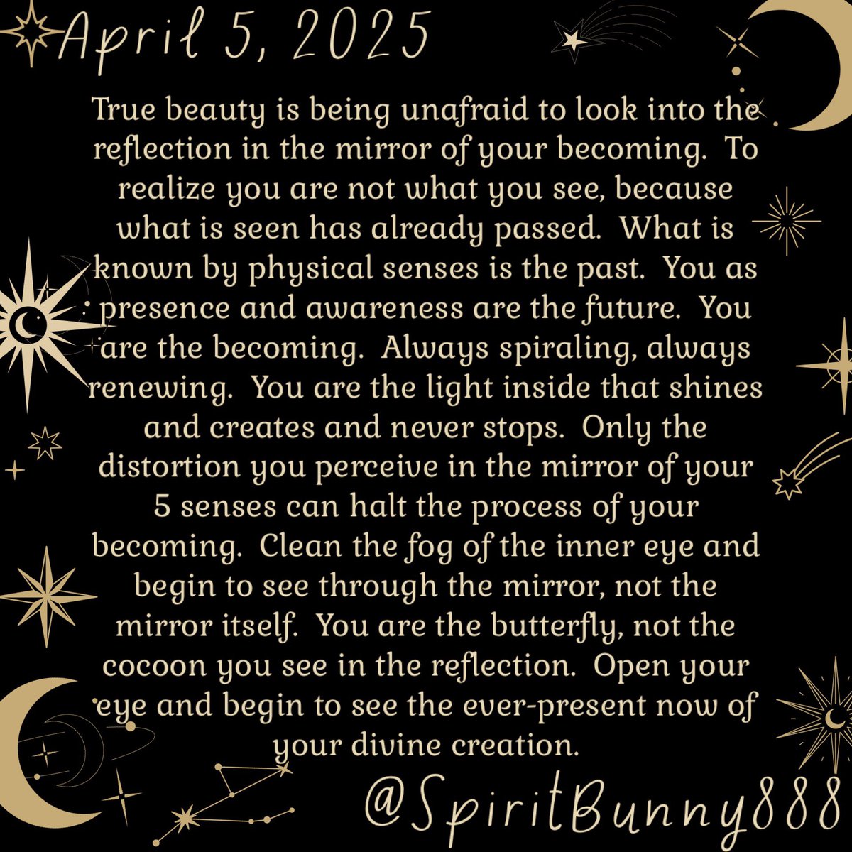 SBunny888's tweet photo. You Are Not The Cocoon You See. You Are The Butterfly Of Your Becoming
#liveauthentic #loveyourself #wisdom #spiritbunny888 #knowthyself #knowyourworth #spirit #spiritual #spiritualawakening #Awakenedsoldier #AwakenedWarrior
#rememberyourpower
#rememberwhoyouare
#Honorthyself https://t.co/WHaGePWrq7