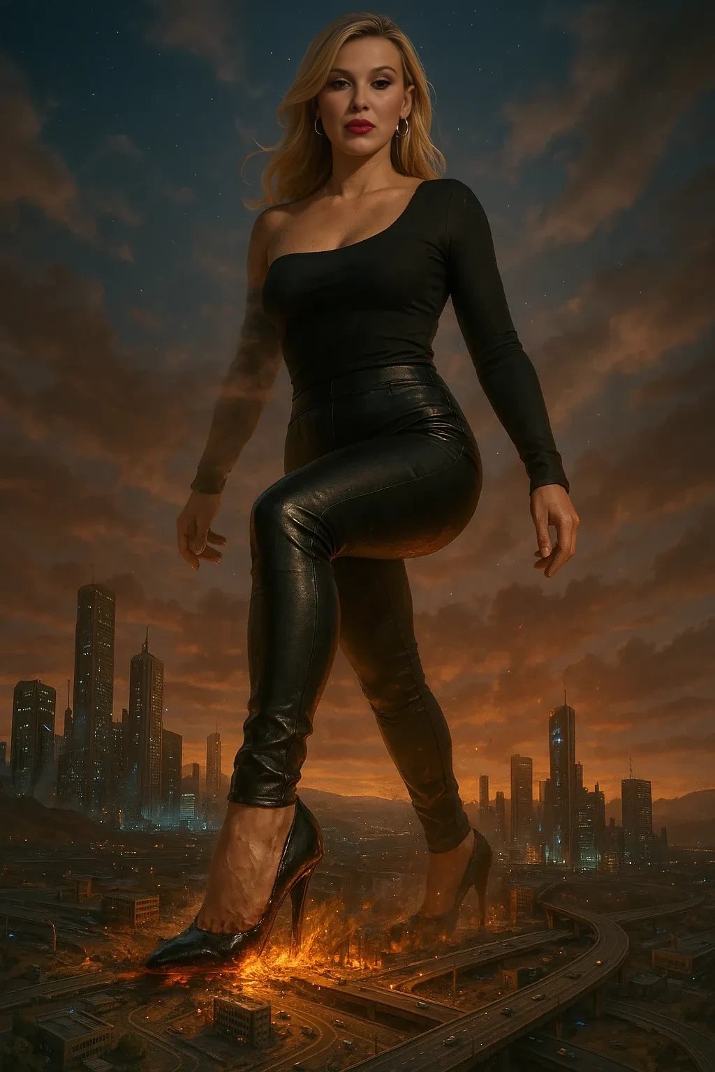 A mega destructive Millie Bobby Brown #sizeart #giantess #aigiantess https://t.co/TUaVIdGlTE