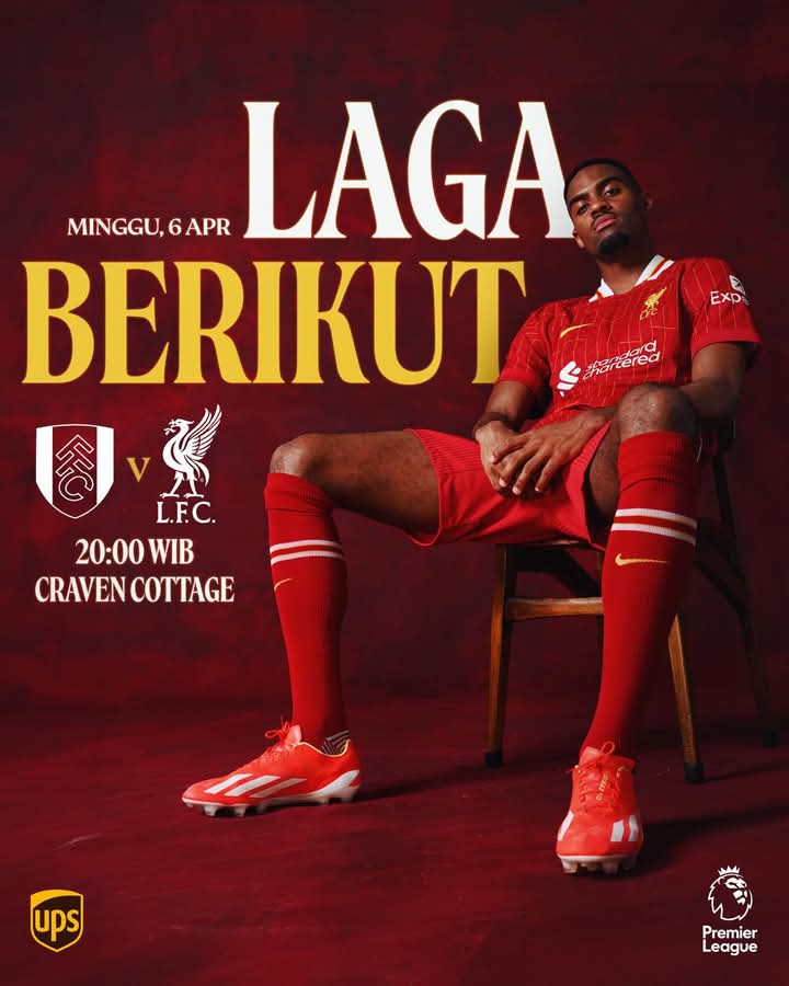 🔴 𝐌𝐀𝐓𝐂𝐇𝐃𝐀𝐘 🔴⁣
⁣
🗓 Fulham vs Liverpool 
🏟 Craven Cottage 
🏆 Premier League
⏰ 20.00 WIB
📺 Vidio dot com dan streaming