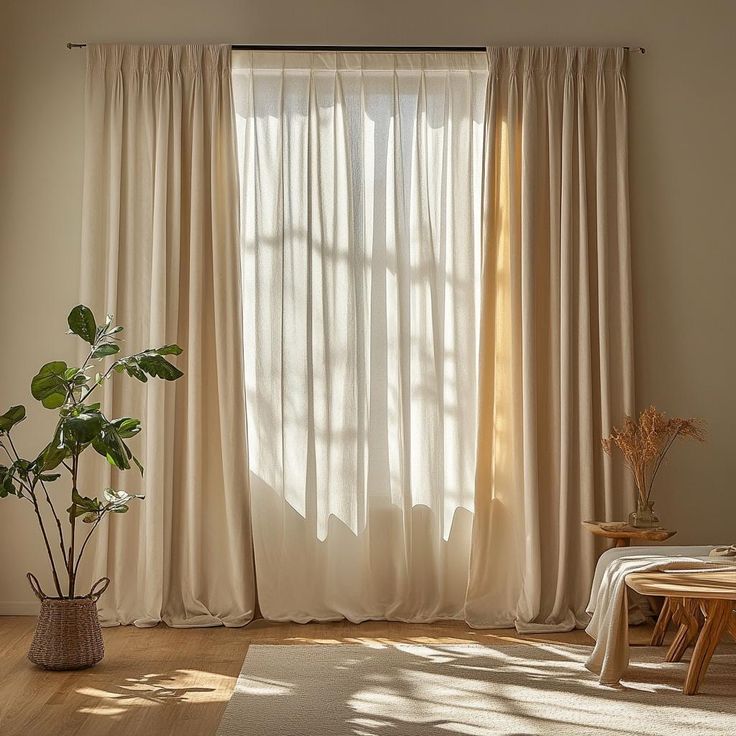 NestCurated's tweet image. Linen curtains bring a casual, lived-in charm.
#NaturalHome #InteriorTexture #SoftTones