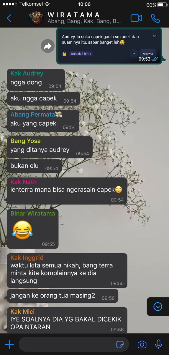 lavanyajune's tweet image. ❓ Audrey, lu suka capek gasih sm adek dan suaminya itu, sabar banget luh😭
💬 ya dad? #tellonym tellonym.me/lavanyajune/an…