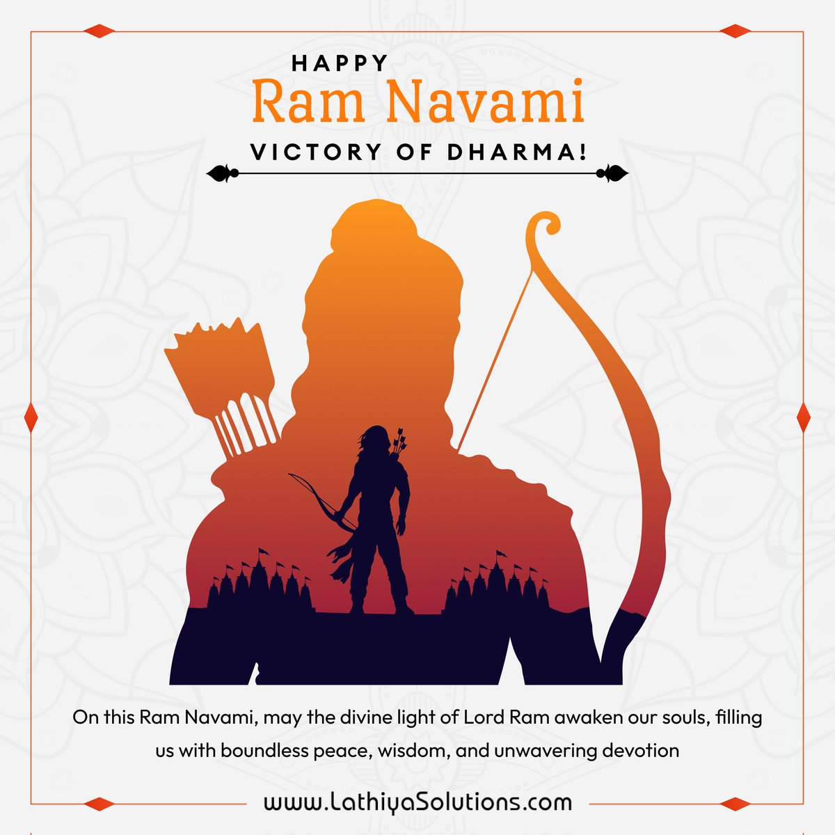 lathiyasolution's tweet image. 🌸 Wishing You a Joyous Ram Navami! 🌼✨
 On this auspicious day of Ram Navami, may Lord Ram bless you with courage, virtue, and peace. 🌿🕉️ 

Let’s celebrate this sacred occasion with love, faith, and the spirit of righteousness. 🙏💛 

Jai Shri Ram! 🚩