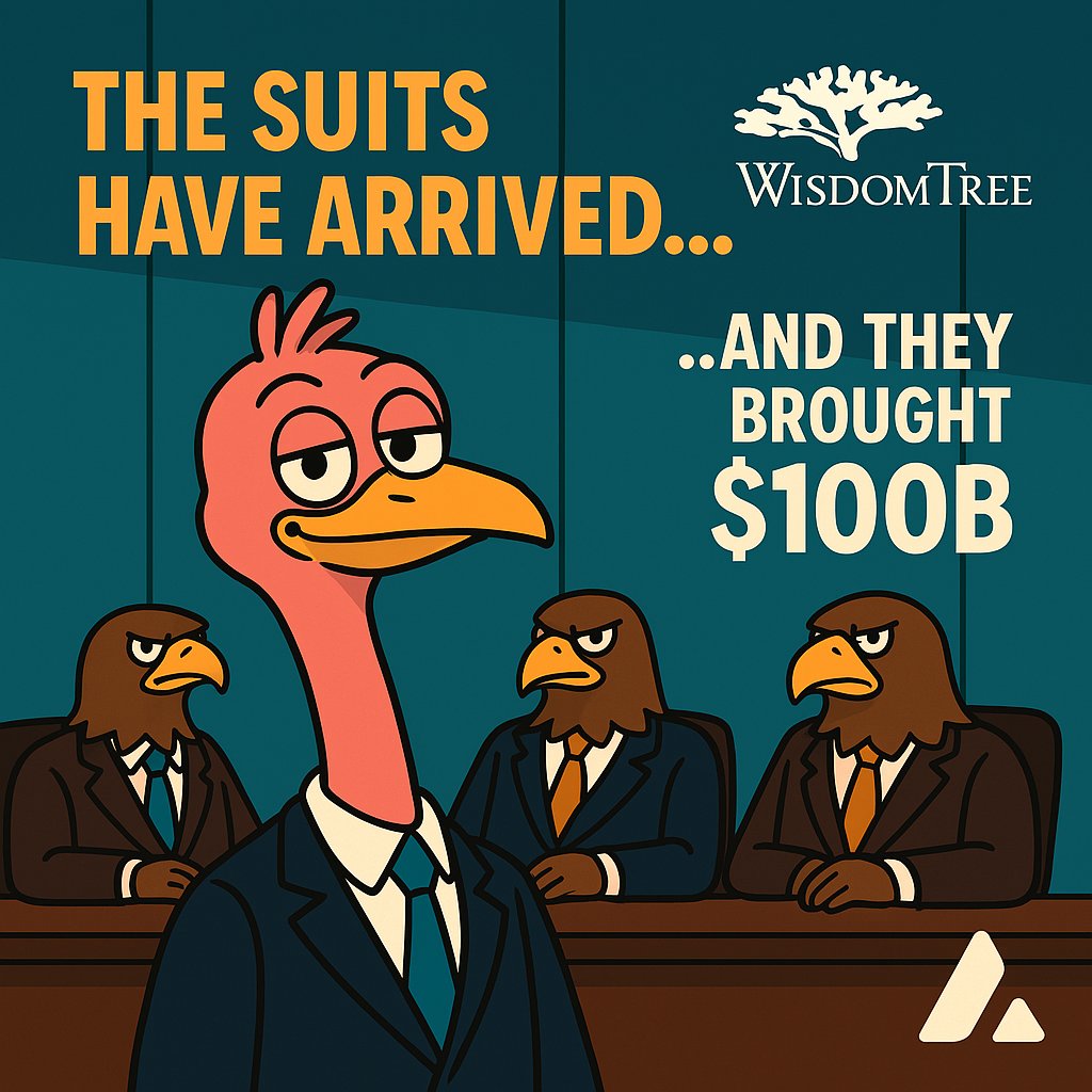 💼 The suits have arrived…
🧠 $100B <a href="/WisdomTreePrime/">WisdomTree Prime®</a> is building on $AVAX.
🐦 $COCO knew the money was coming.