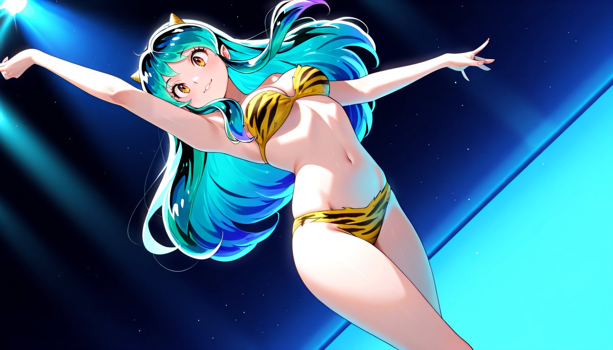 seliseliselia's tweet image. 個人的に好きなキャラ
うる星やつらより、DancingStarのイメージ 2つ目
今度は16:9 壁紙用にどうぞ
#AIイラスト #StableDiffusionWebUIForge #Illustrious 
#ラム #うる星やつら #インベーダー
