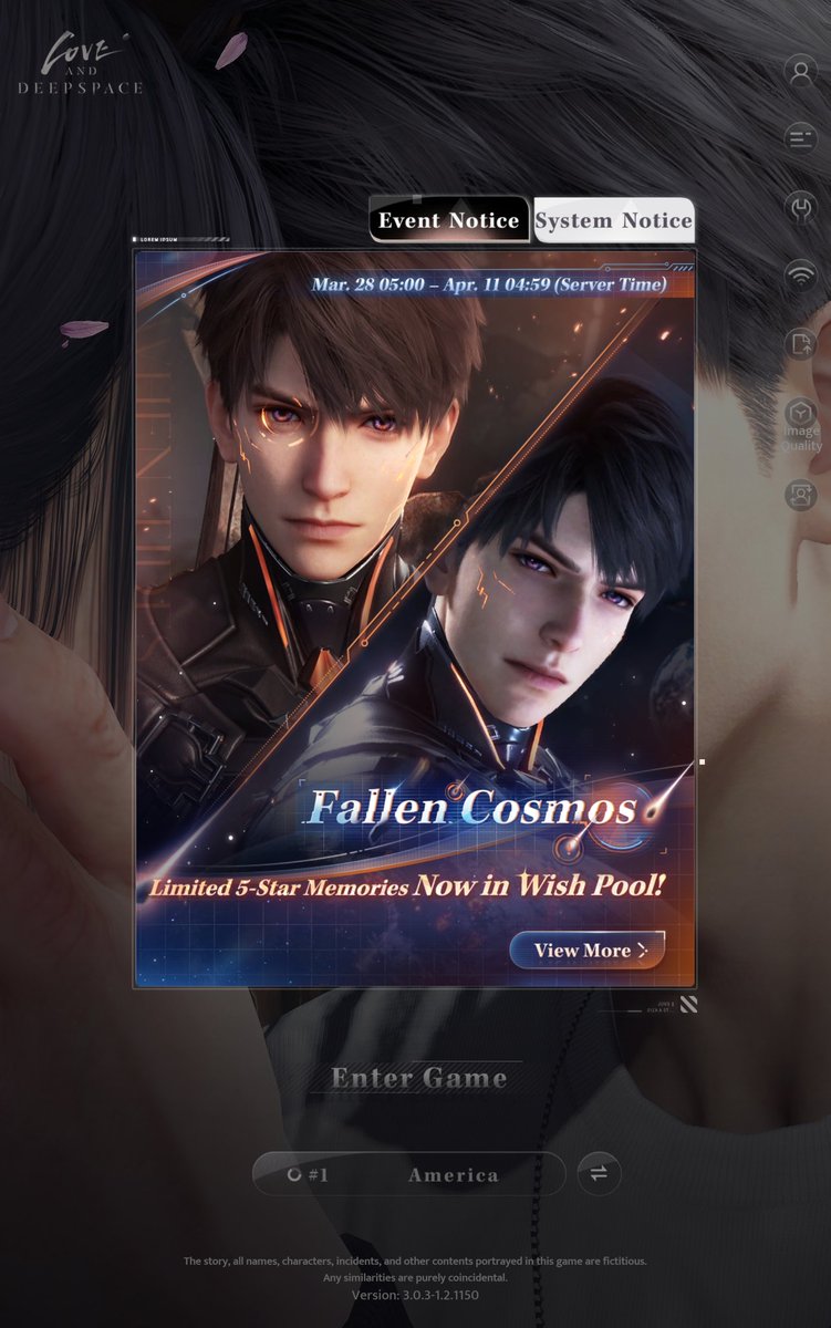 BrightestJack's tweet photo. I've honestly been waiting eagerly for his limited myth ever since limited myths were first announced a year ago 🥰 He first left us in the main story with a bang, but we knew he would come back! So imagine my reaction when he leaves us in myth with a.... kiss! 🙈 #FallenCosmos https://t.co/RidZAInZ8f