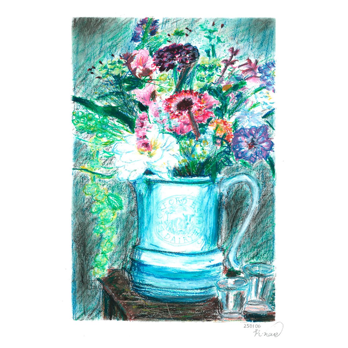 kslashnoue's tweet photo. #crayon #crayondrawing #artcrayon #flowers #bouquet https://t.co/3oxwSbQvN9