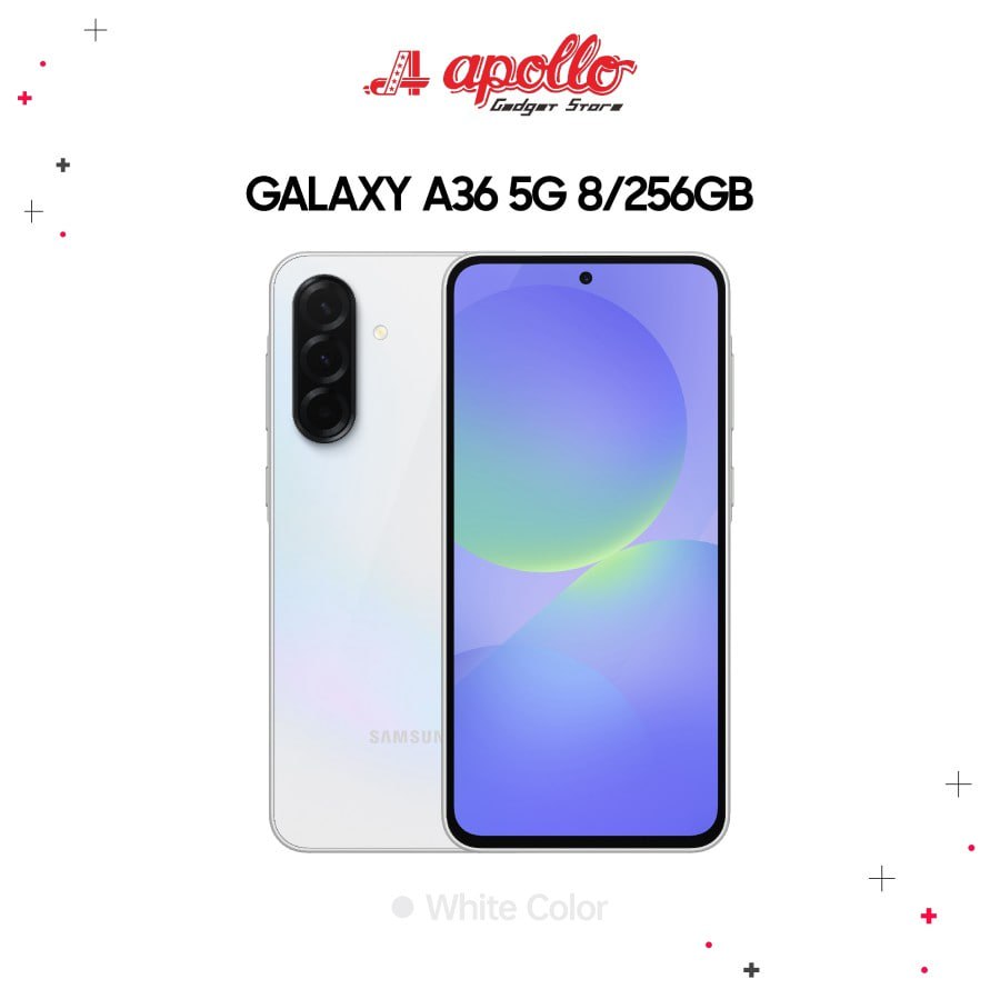 alterdiaz's tweet image. Samsung Galaxy A36 5G (8/256GB)
tokopedia.link/r1oU1TOSkSb
Spesifikasi: 
- Prosesor Snapdragon 6 Gen 3
- Layar: 6,7 inch Super AMOLED, Full HD+, refresh rate 120Hz, dan terlindungi kaca Gorilla Glass Victus+
- Main Kamera : 50 MP (f/1.8. AF dan OIS) ultra-wide 8 MP (f/2.2)