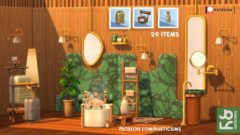 LiquidSims's tweet image. Apractuka Bathroom by RusticSims liquidsims.com/finds/apractuk… #Finds