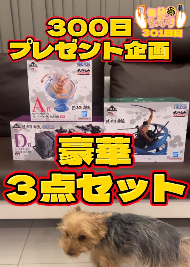 🎁プレゼント企画🎁
ワンピースフィギュアセット
一名様にプレゼントいたします

締切　
2025年4月12日土曜日
当選発表　
2025年4月13日日曜日

応募条件
○コメントに参加と記載
○私を応援してくれる人
○当選後に発送先を教えて頂ける方
○未成年の方は保護者の同意

誰でもOK🆗