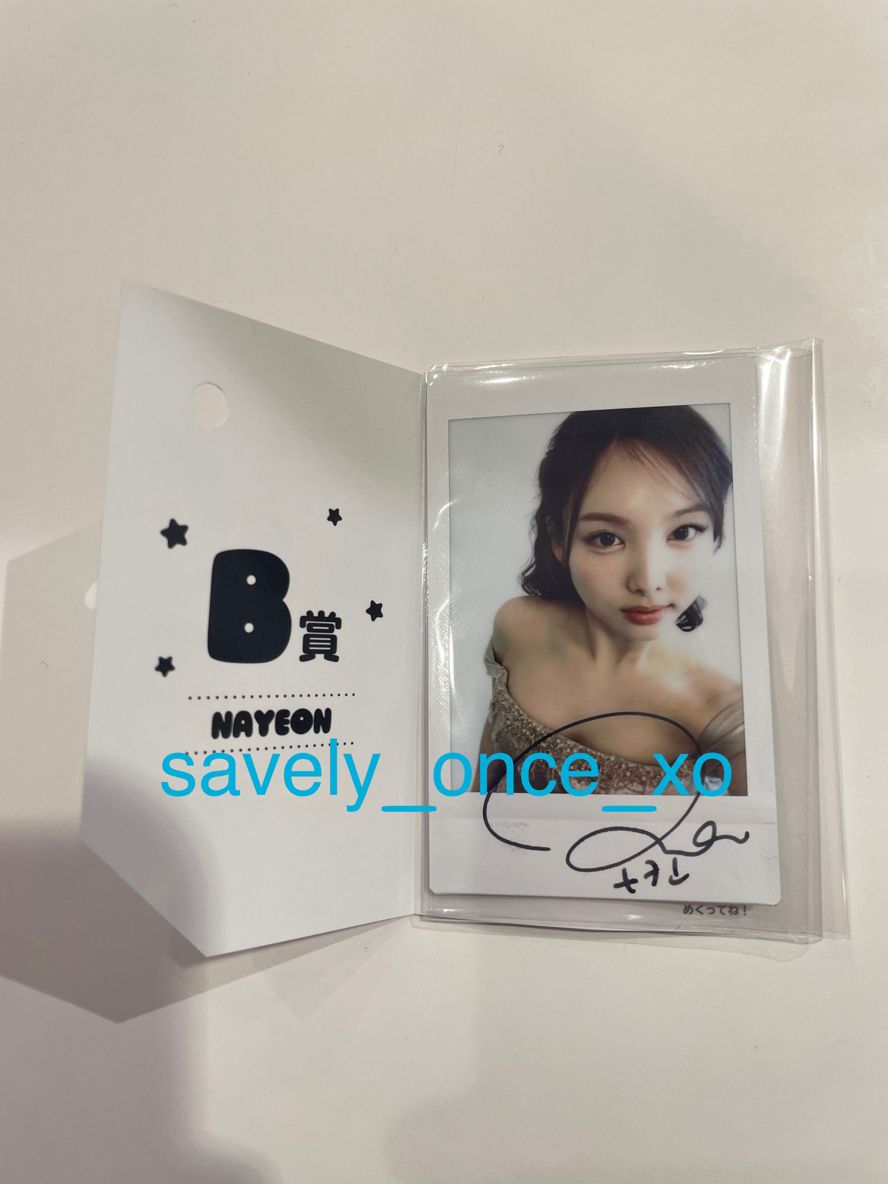 TWICEモモ RTB in Japan FCくじサイン入り チェキ