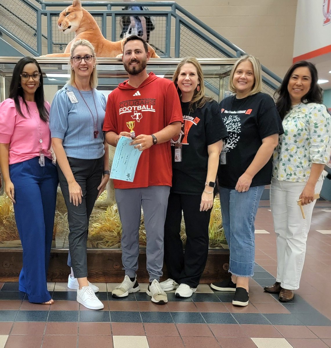 TISDCounselors's tweet photo. Coach Gillen is our Counselor Spotlight of the Week! He goes above and beyond for our students in Grad Lab. Little by little, he builds meaningful connections with his students. His ever-present smile means the world to our amazing Cougars. Thank you, Coach! @TISDTHS https://t.co/4K9oM4lxVx