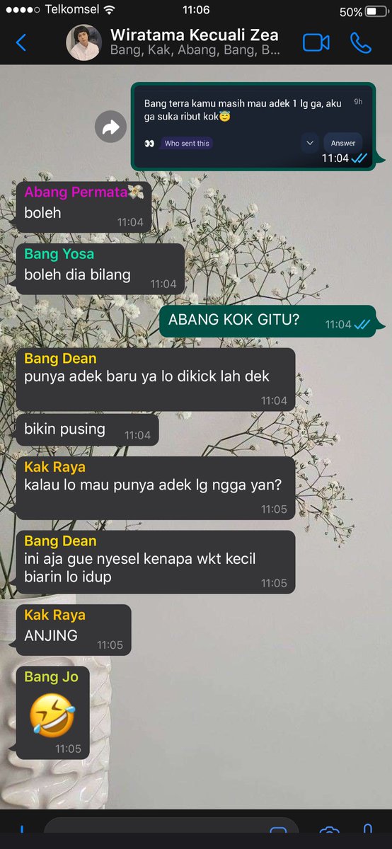 lavanyajune's tweet image. ❓ Bang terra kamu masih mau adek 1 lg ga, aku ga suka ribut kok😇
💬 boleh #tellonym tellonym.me/lavanyajune/an…