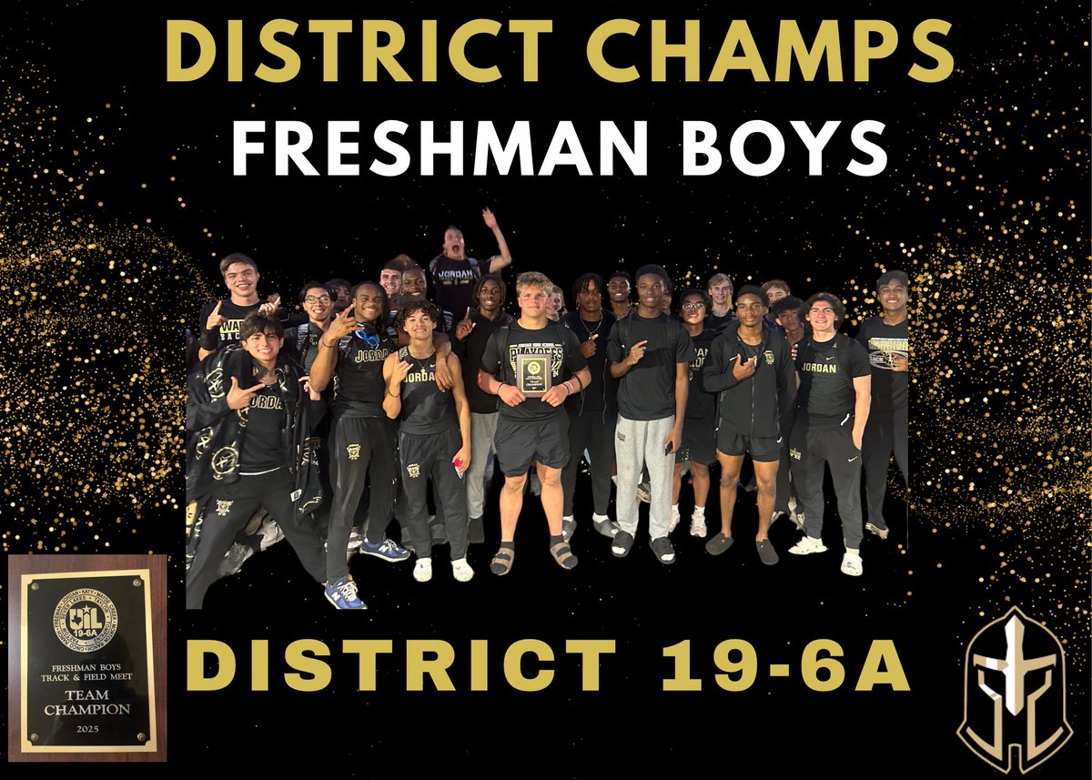 Freshman Boys 19-6A DISTRICT CHAMPS!!! 🏆 These guys came out and competed!!! They had an amazing season! <a href="/MrCoachAllen/">Mabry Allen</a> <a href="/JordanHSAthlet1/">JordanHSAthletics</a>