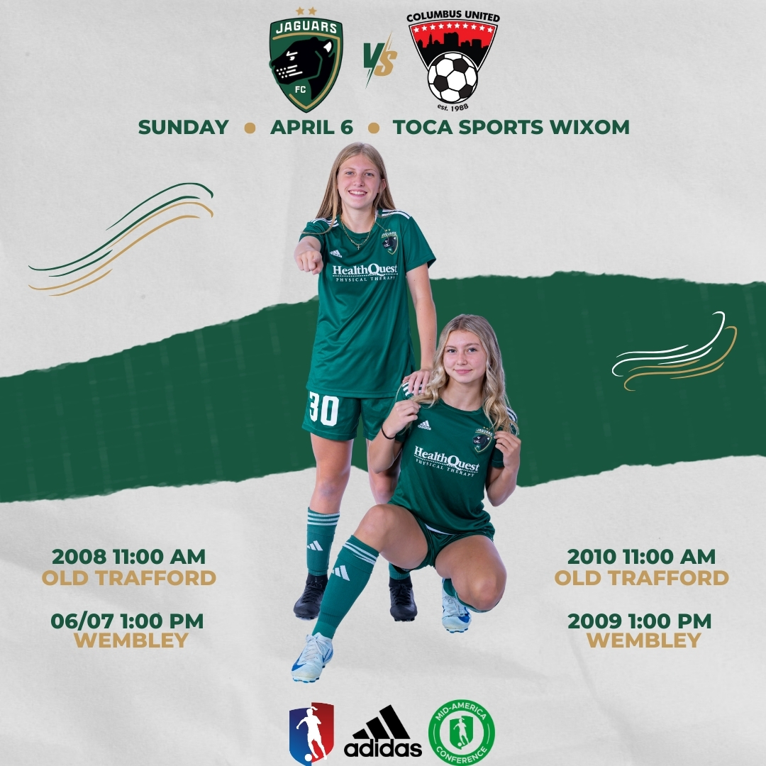 Michigan Jaguars FC Academy (@jaguarsacademy) on Twitter photo It’s Game Day for four of our Michigan Jaguars <a href="/GAcademyLeague/">Girls Academy</a> teams! We’re are excited to welcome <a href="/Columbus_United/">Columbus United Soccer Club</a> GA to Toca Wixom for exciting Mid-America Conference match-ups! It’s Game Day for four of our Michigan Jaguars <a href="/GAcademyLeague/">Girls Academy</a> teams! We’re are excited to welcome <a href="/Columbus_United/">Columbus United Soccer Club</a> GA to Toca Wixom for exciting Mid-America Conference match-ups!