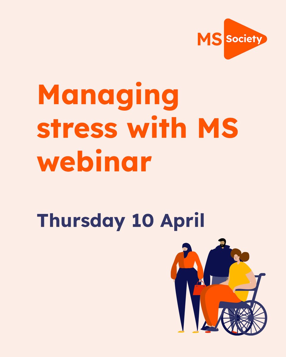 People living with MS sometimes find that stress affects their symptoms. So it’s important to find ways to reduce your stress levels.

Join our webinar to learn tips for managing stress.

📆 Thursday 10 April
⏰ 6.30pm
🔗 Sign up: mssoc.uk/4i210id

#StressAwarenessMonth
