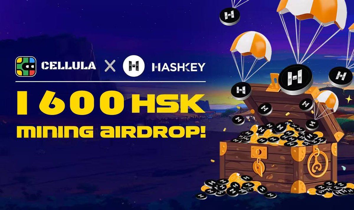 🎉 Phase 6 Airdrop Complete: 1,600 HSK Rewards Distributed!

🏆 HSK airdrops distributed to all mining addresses proportionally based on contributions.

🧬 Stay active to qualify for the next snapshot-based airdrop!
#Cellula #HashKeyChain #Airdrop