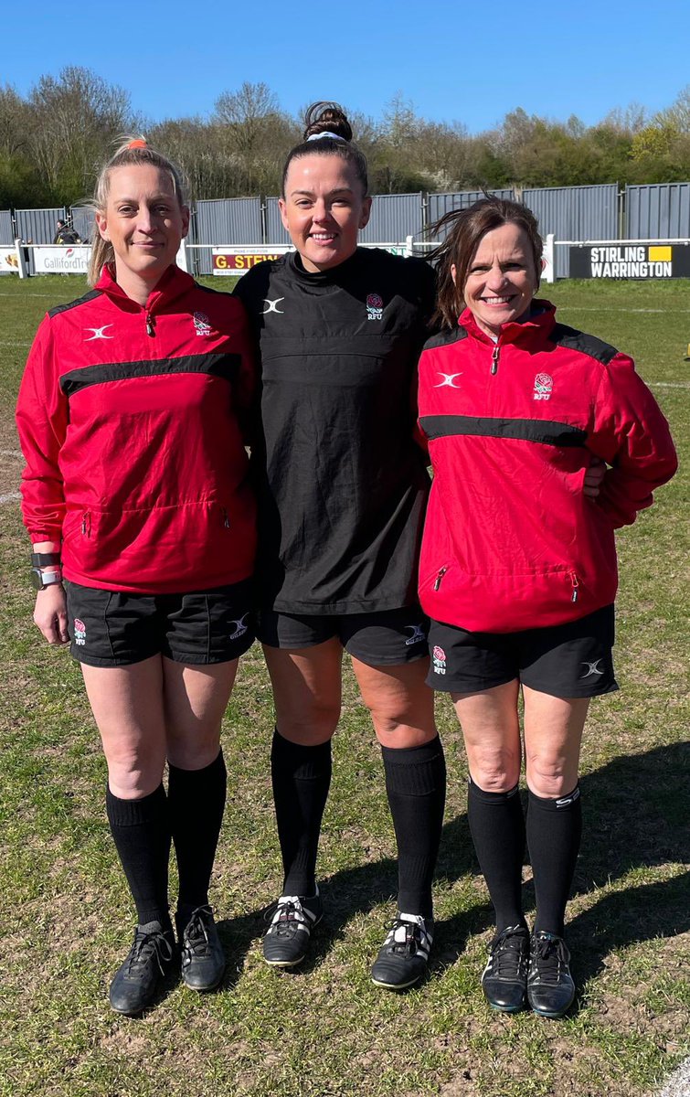 Something pretty 🆒 happened yesterday…

For the first time ever, an all female Team of 3️⃣ on a <a href="/Natleague_rugby/">National League Rugby</a> game!

Becky, Kasey and Tracey at <a href="/Hinckley_Rugby/">Hinckley Rugby</a> v <a href="/OldRedsRFC/">Old Redcliffians RFC</a> yesterday in a 70point thriller!

Amazing to see 🤩 🌹 Well done 👏 

#BEPARTOFTHETEAM #seeitbeitrefit