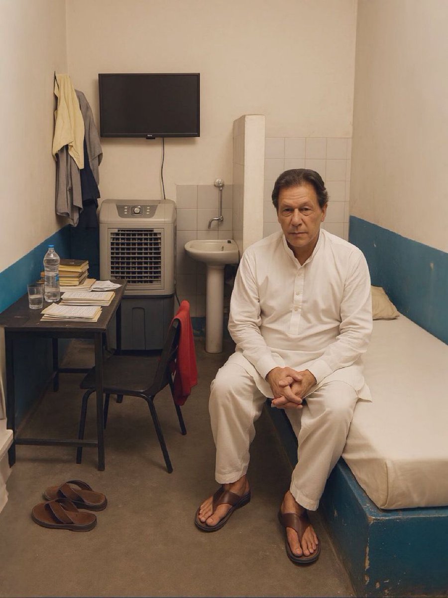 AI generated image of Imran Khan’s Eid in Adiala Jail cell by 
Imran Khan has sacrificed everything for us. Never forget his resilience!