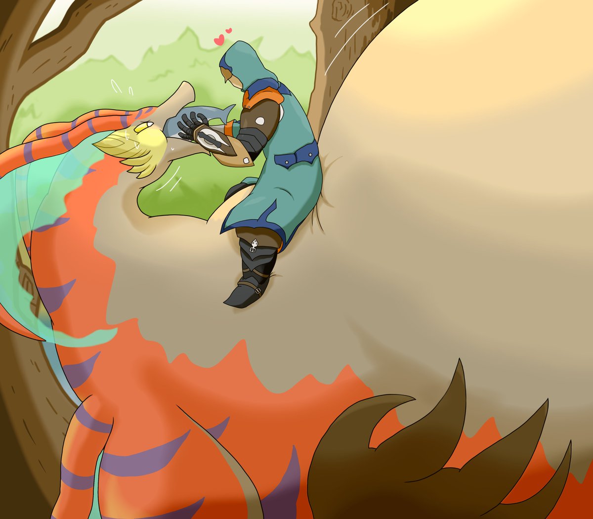 🐟🐟🐟　🐲💦