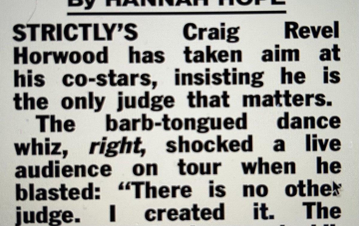 Dave Morgan (@davej_m) on Twitter photo Craig Revel Horwood. “The barb-tongued dance whiz.” <a href="/knobblymonsters/">knobbly monsters</a> <a href="/secondmentions/">Second Mentions</a> Craig Revel Horwood. “The barb-tongued dance whiz.” <a href="/knobblymonsters/">knobbly monsters</a> <a href="/secondmentions/">Second Mentions</a>