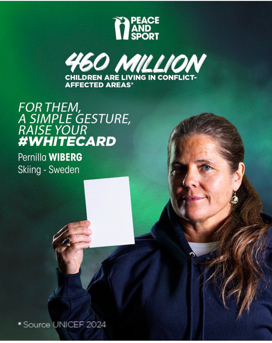 Pernilla Wiberg, OLY (@pernillawiberg) on Twitter photo Sport is essential to mankind and a great tool for peace. ☮️ #idsdp2025 <a href="/peaceandsport/">Peace and Sport</a> #idsdp #whitecard Sport is essential to mankind and a great tool for peace. ☮️ #idsdp2025 <a href="/peaceandsport/">Peace and Sport</a> #idsdp #whitecard