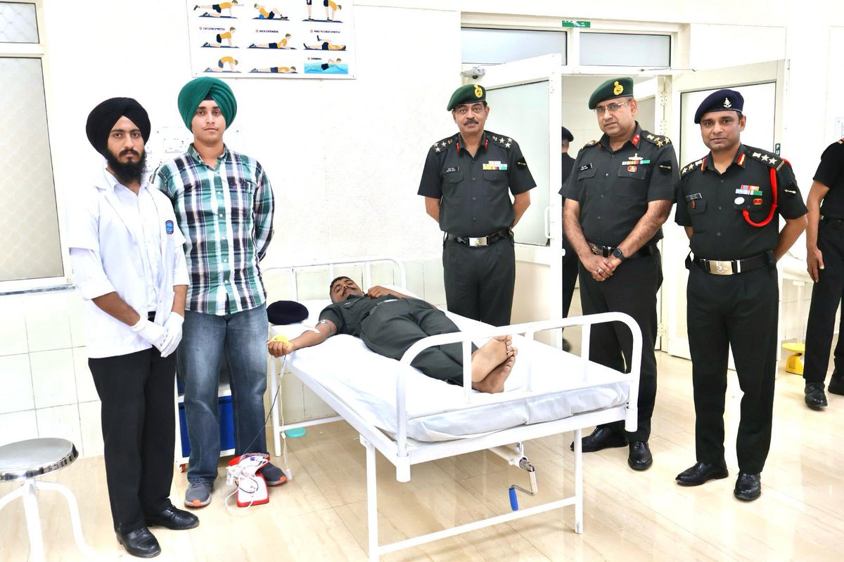 pro_defence's tweet image. #NationBuilding #VajraTuskers celebrate #250thArmyOrdnanceCorpsDay. Conducted Mega Blood Donation and awareness campaign @FerozepurMilStation
It reinforces the bond between soldiers and citizens reflecting a strong commitment to national service @adgpi
@westerncomd_IA