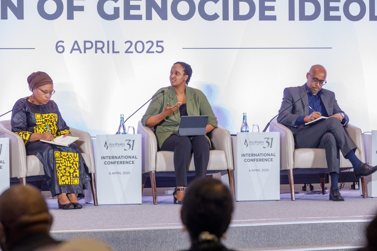 A panel discussion on "Sounding the Alarm: The Persistence of Genocide Ideology" highlights that the ideology behind the Genocide against the Tutsi did not end in 1994. It continues through denial, revisionism, and the persecution of Tutsis, particularly in Eastern DRC.#Kwibuka31