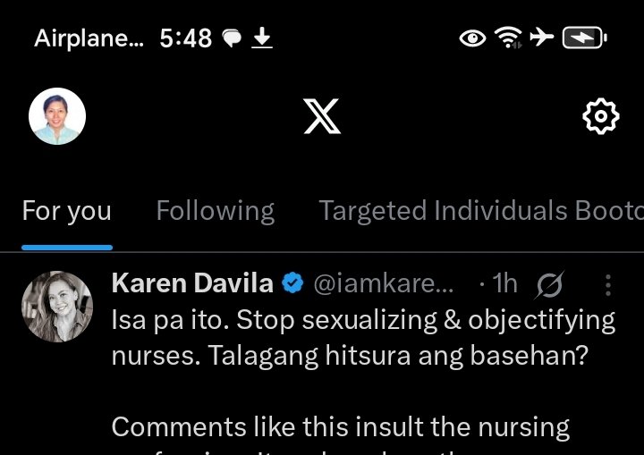Targeted in Matrix tweet media