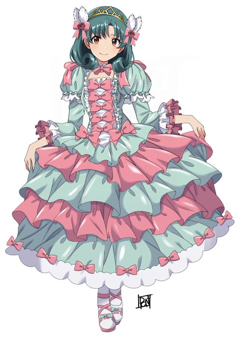 先日のハッチポッチ2出演の諏訪さん宛てのフラスタ用に描かせて頂きました徳川まつりさん絵です。 #ハッチポッチ2_Day2 #徳川まつり