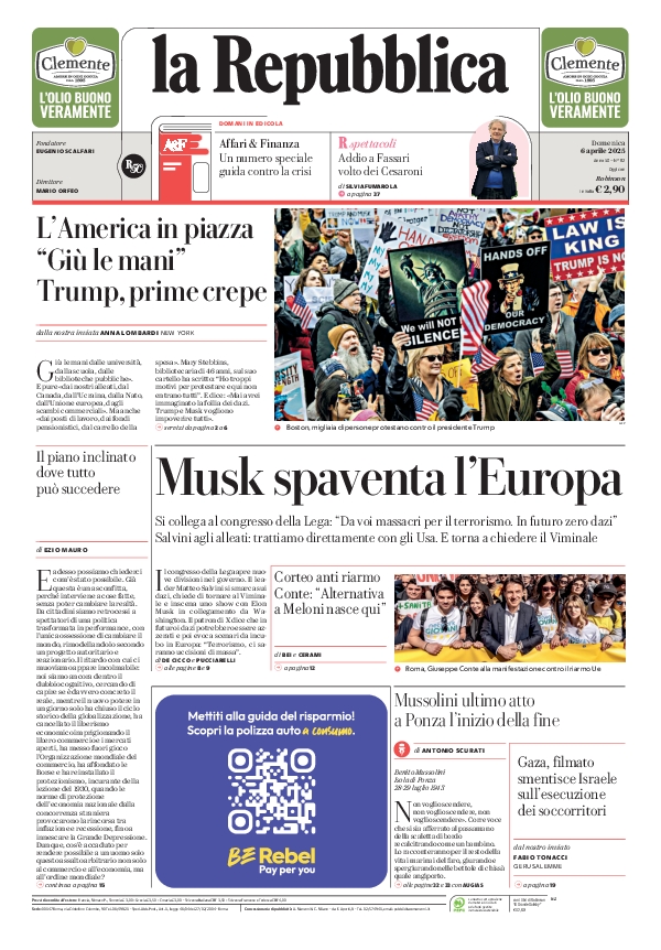 La prima pagina di oggi #6april larep.it/primapagina 📰