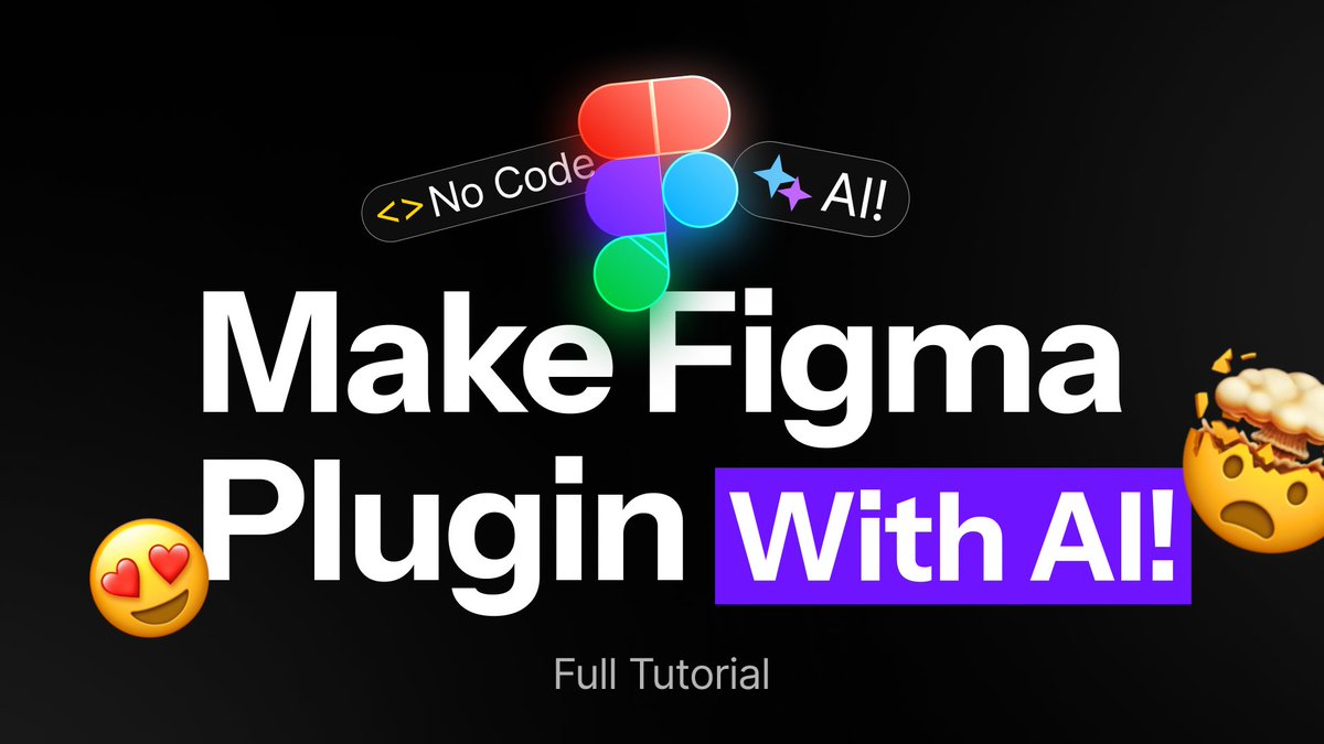 You can now make your own <a href="/figma/">Figma</a> plugins with AI (not a single line of code written 😳)

Check out the tutorial - youtu.be/A0lCwgRtAWU

#uidesign #uxdesign #figma #nocode #ai