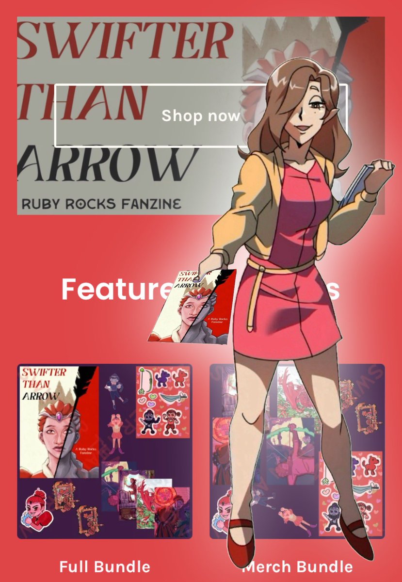 Kristen (@_galaco_) on Twitter photo Penelope Everpetal wants YOU to go buy “Swifter Than Arrow: A Ruby Rocks Fanzine” !!!!! <a href="/rubyrockszine/">SWIFTER THAN ARROW 🏹 shop open!</a>
rubyrockszine.bigcartel.com Penelope Everpetal wants YOU to go buy “Swifter Than Arrow: A Ruby Rocks Fanzine” !!!!! <a href="/rubyrockszine/">SWIFTER THAN ARROW 🏹 shop open!</a>
rubyrockszine.bigcartel.com