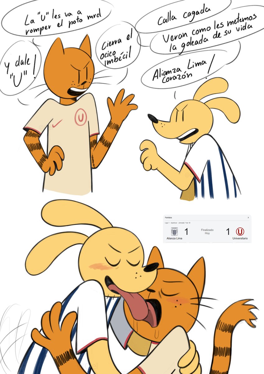 se jugo el clásico y tuvimos empate XD #dogman #Peteythecat #detey