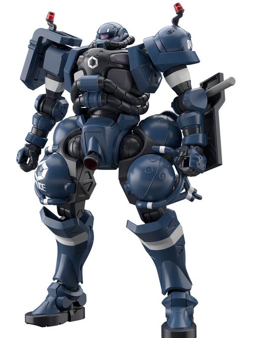 「軍警ザクの色ってめっちゃ機動隊なんで、でっかいジュラルミンの盾が合うと思う。軽キ」|品場諸友のイラスト