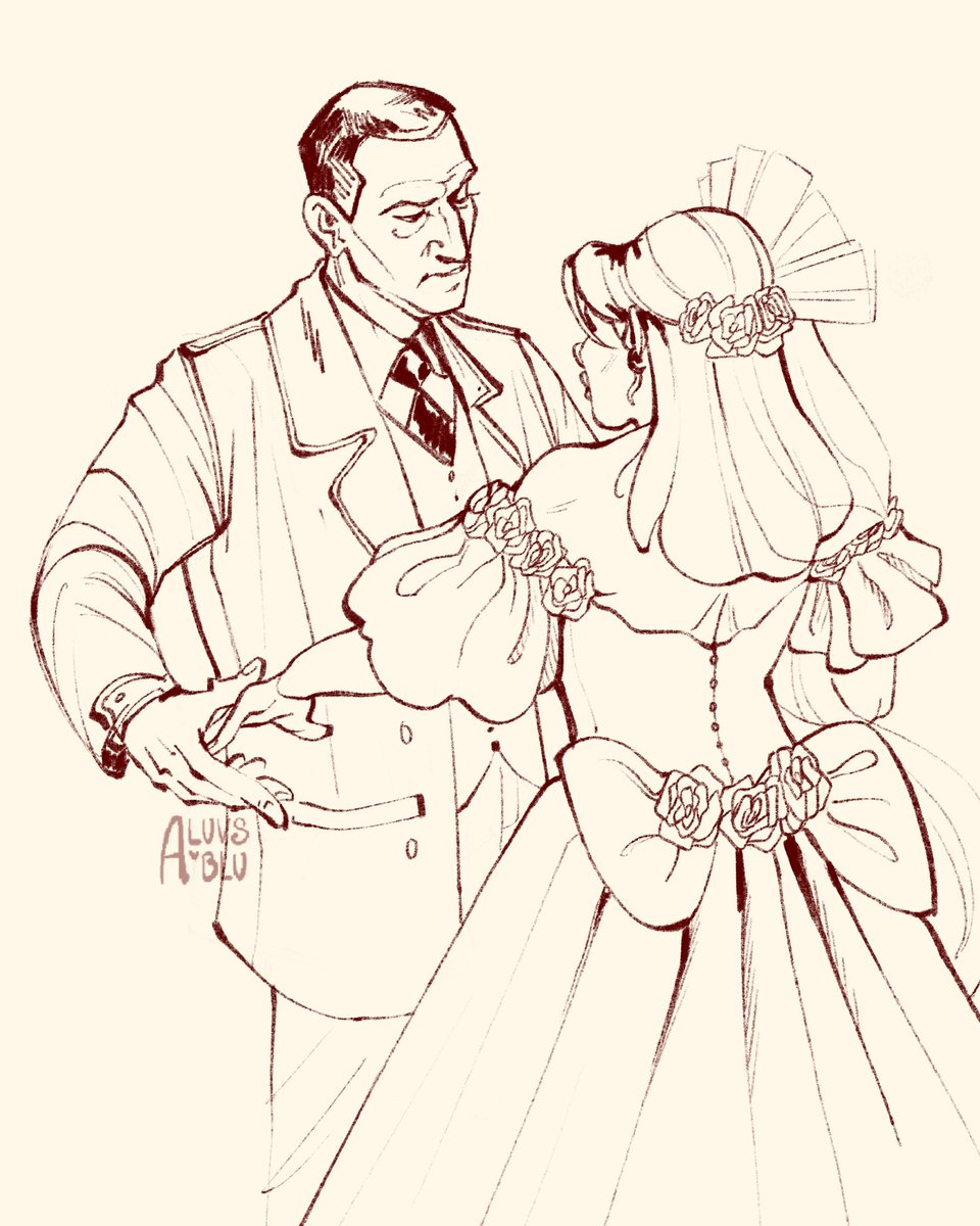 aluvsblu's tweet image. someone on tumblr asked for a ninerose wedding