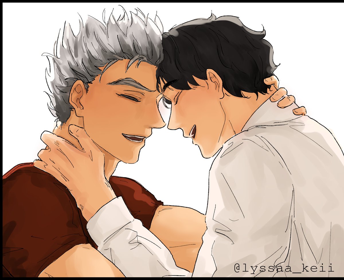 #haikyuu #bokuaka #4月5日は兎赤の日 
rough sketch for bkak day (i promise i'll do something better next year)