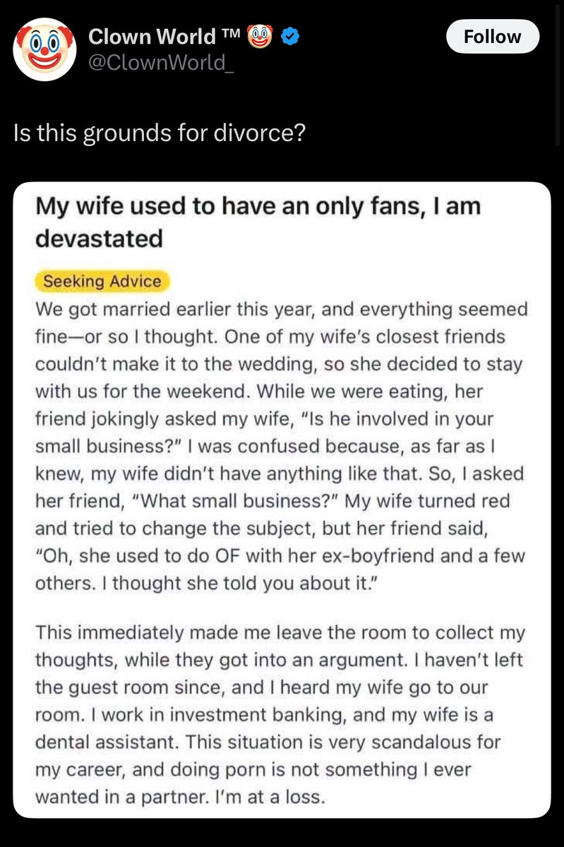 Imagine finding out your wife is so hot and cool that you have to leave the room