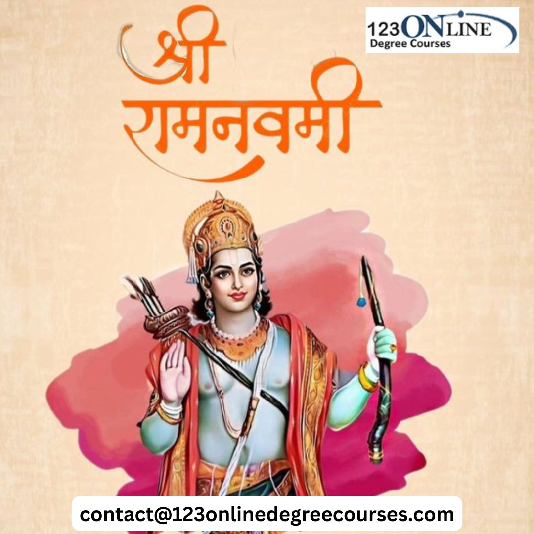 123_odc's tweet photo. On this holy occasion of Ram Navami, may you be blessed with the strength to follow Dharma.

#happyramnavami🙏 #hindu #jaishriram #123onlinedegreecourses #education https://t.co/828FIzmPzy