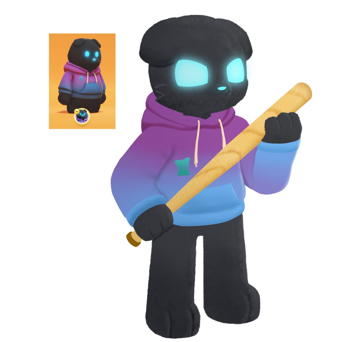 #猛兽派对 #partyanimals
第一次画猛兽派对系列，感觉折耳猫好看