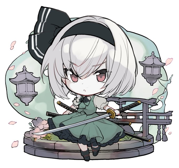 自作東方シールの新作 魂魄妖夢3 #アイズファクトリー #東方 #魂魄妖夢
妖夢色塗りベータ版🗡️ 